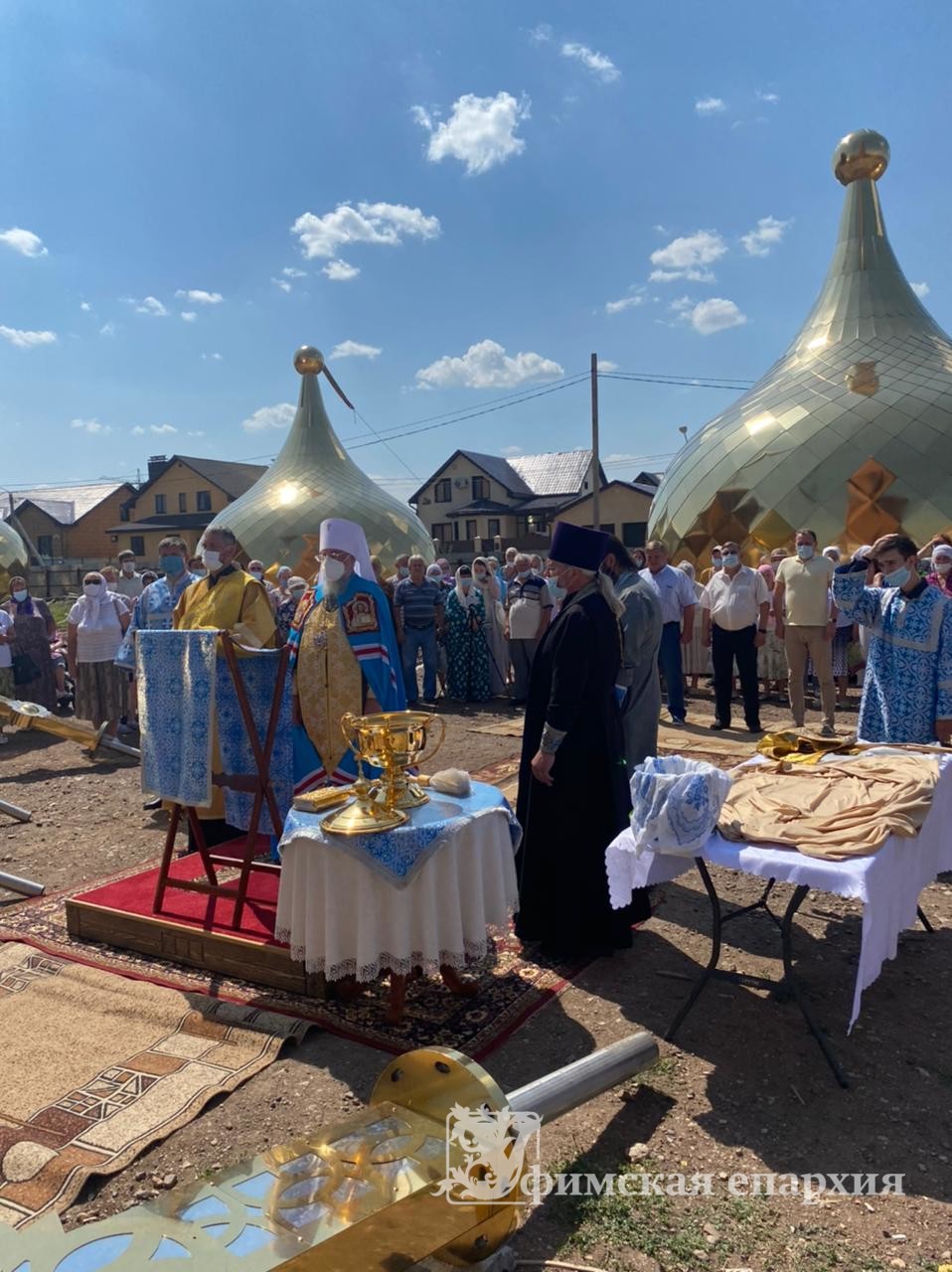 Освящение куполов и крестов Казанского собора г. Стерлитмака: фото 2